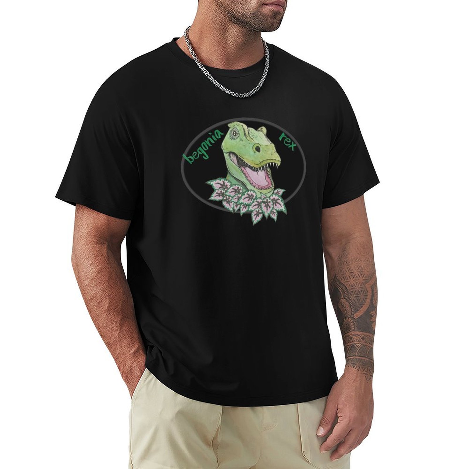 Begonia Rex - Camiseta casual de T rex begonia